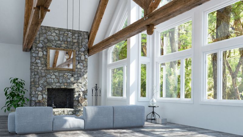 Modern Windows in a Living Room